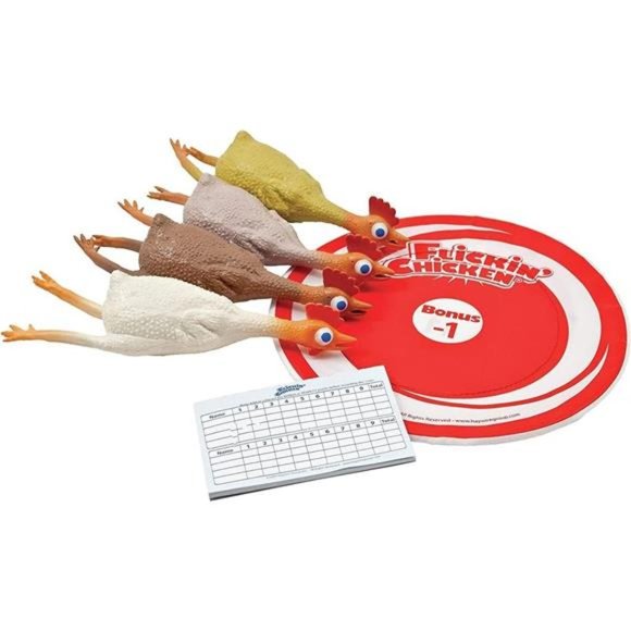 University Games | Flickin Chicken Indoor Outdoor Target Toss Game,for 2 or More - Picture 1 of 6
